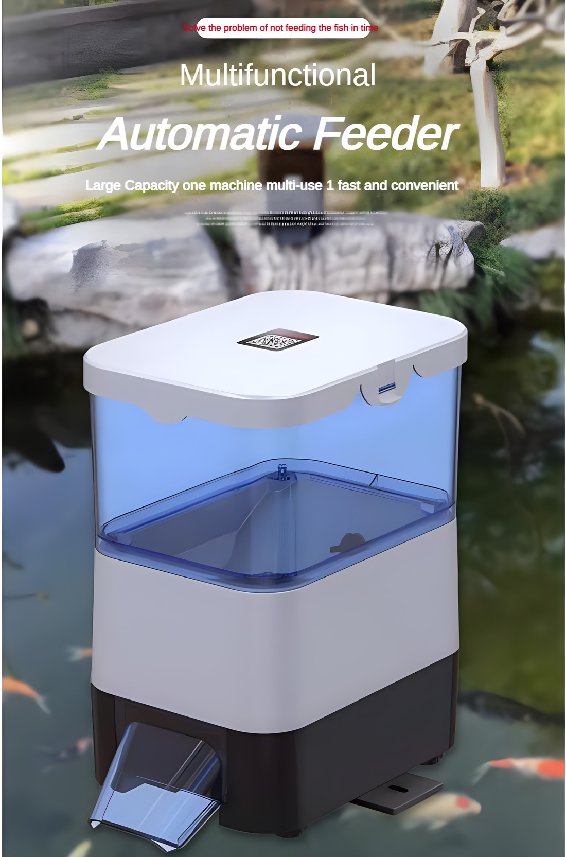Aquarium Fish Feeder Automatic - Автоматическая солнечная кормушка для рыб EVNICE,