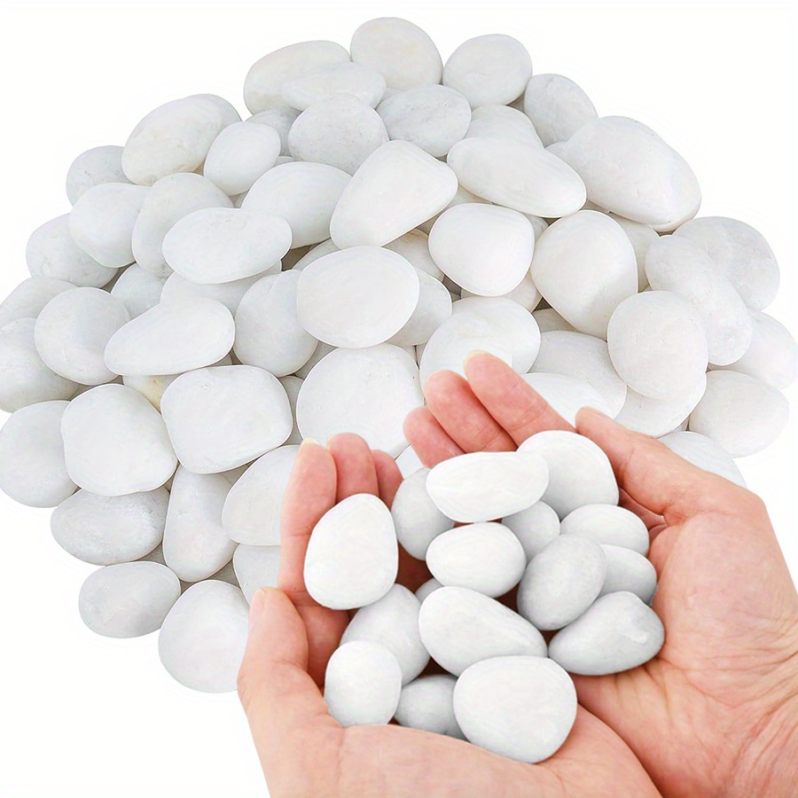 Aquarium Fish Items - 200/400 г белые полированные натуральные гальки