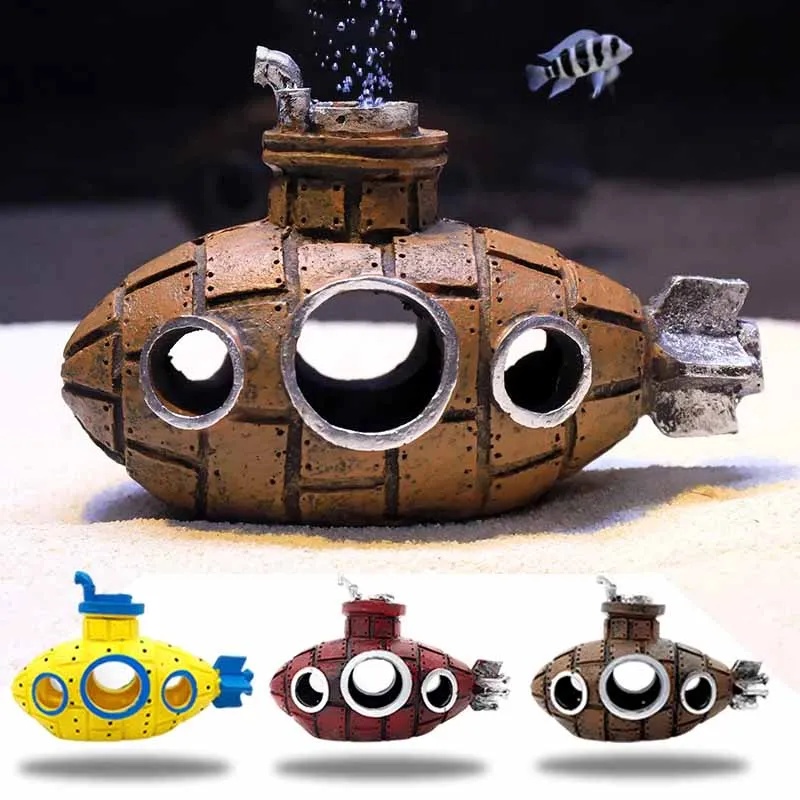 Aquarium Fish Hide - Декоративные фигурки подводных лодок из смолы