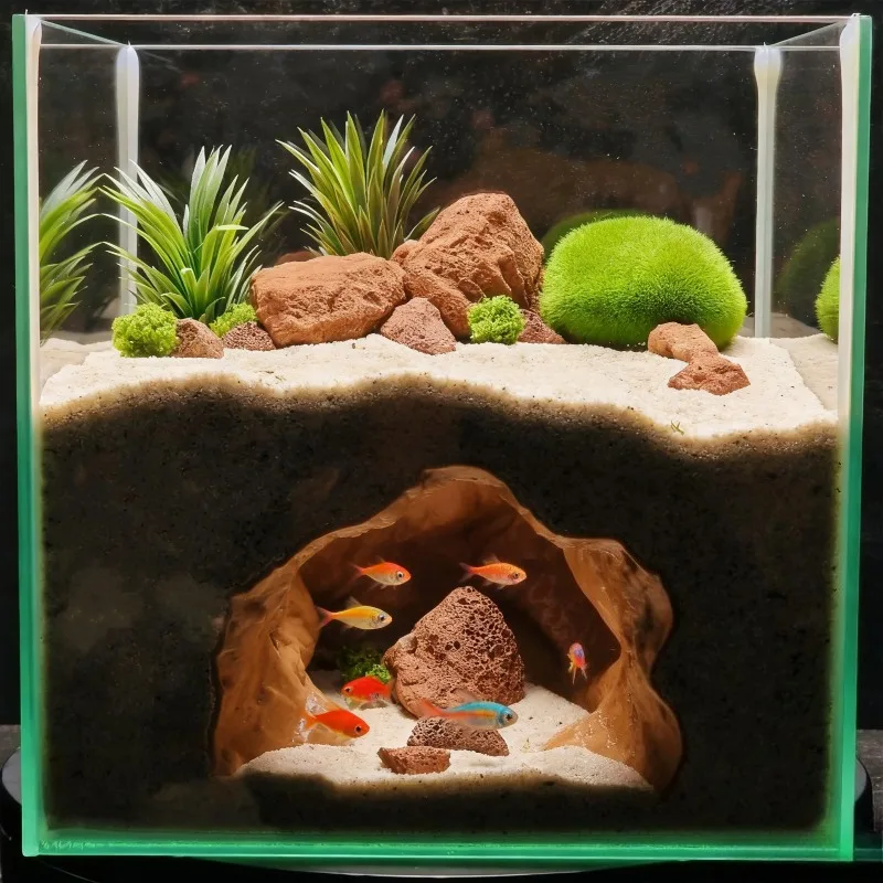 Аквариумный орнамент Sinkhole  – обзор и цена Aquarium Fish Hide