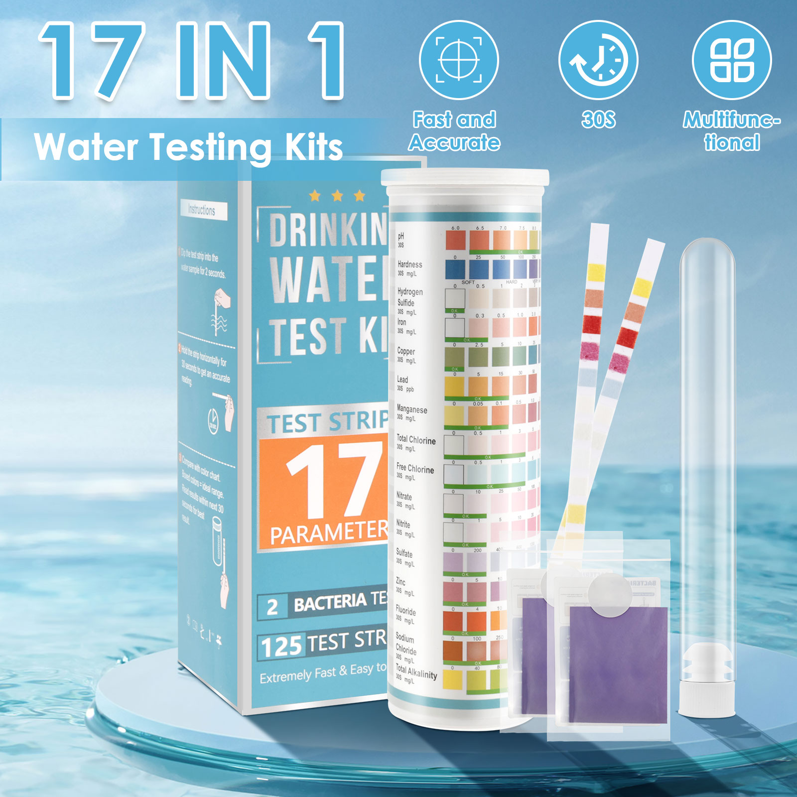 5-17 в 1, тест-полоски для акв – обзор и цена Aquarium Test Kit